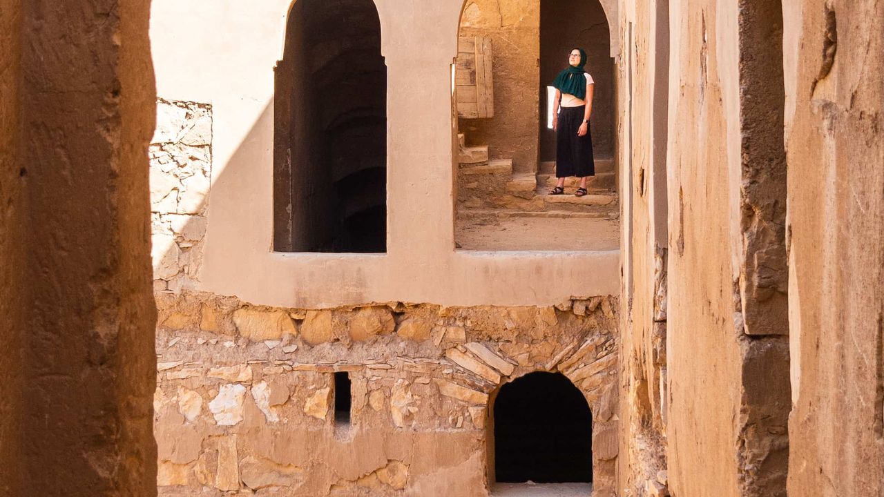 Castle Qasr Al Kharana with a woman inside